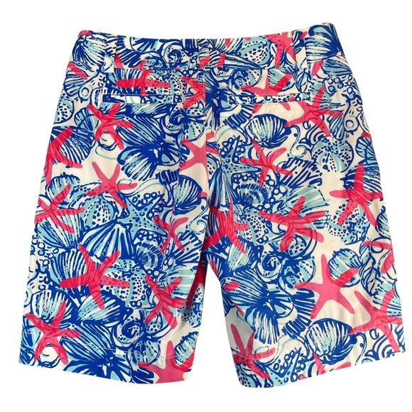 Lilly Pulitzer Chipper Shorts Womens Sz 4 Starfish She She Shells Bermuda Beachy - Picture 5 of 13